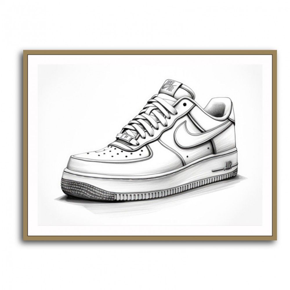 Air Force 1 Sketch Style Sneaker Wall Art